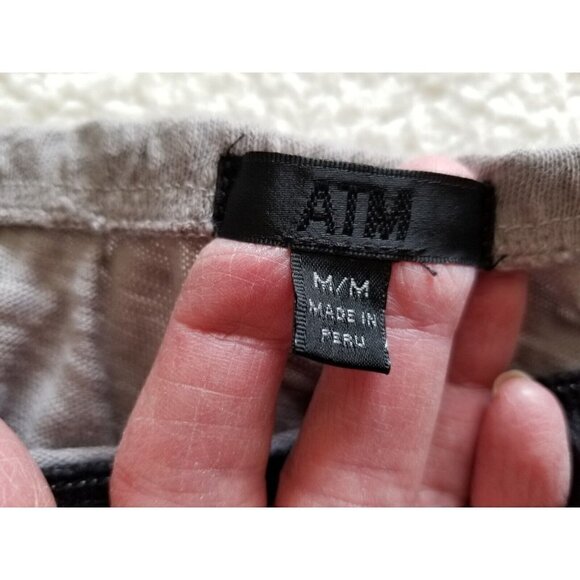 ATM Anthony Thomas Melillo Ombr'e Slub Jersey Jumpsuit Concrete Gunmetal Sz M - Picture 5 of 14